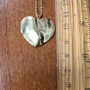 Gold Heart Pendant Necklace